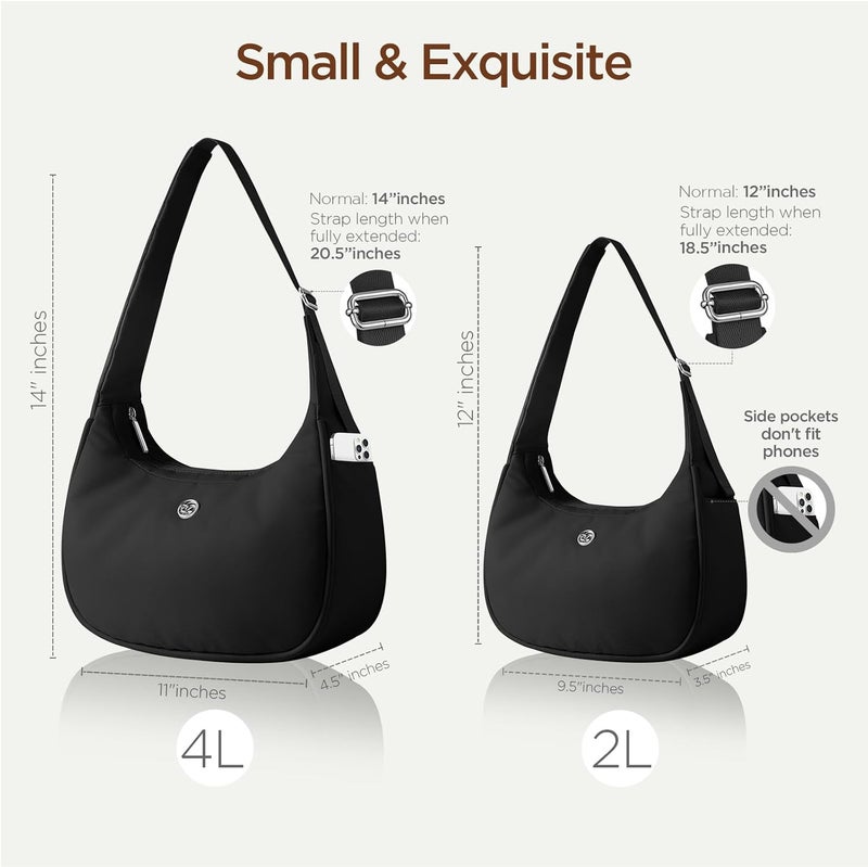 Babysun Mini Shoulder Bag Women Nylon Crescent Bag Underarm Shoulder Purse Women's Shoulder Handbags Small Tote Bag - Image 3